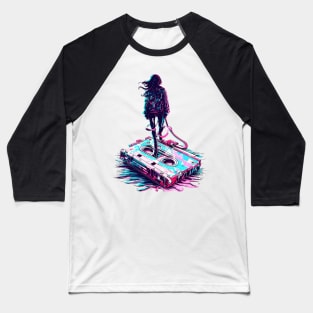 Surreal Vaporwave nostalgia woman on cassette tape Baseball T-Shirt